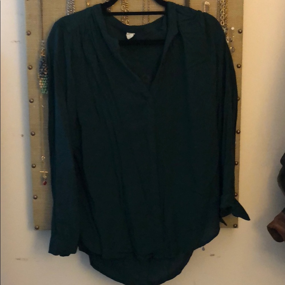 Long sleeve button down tunic